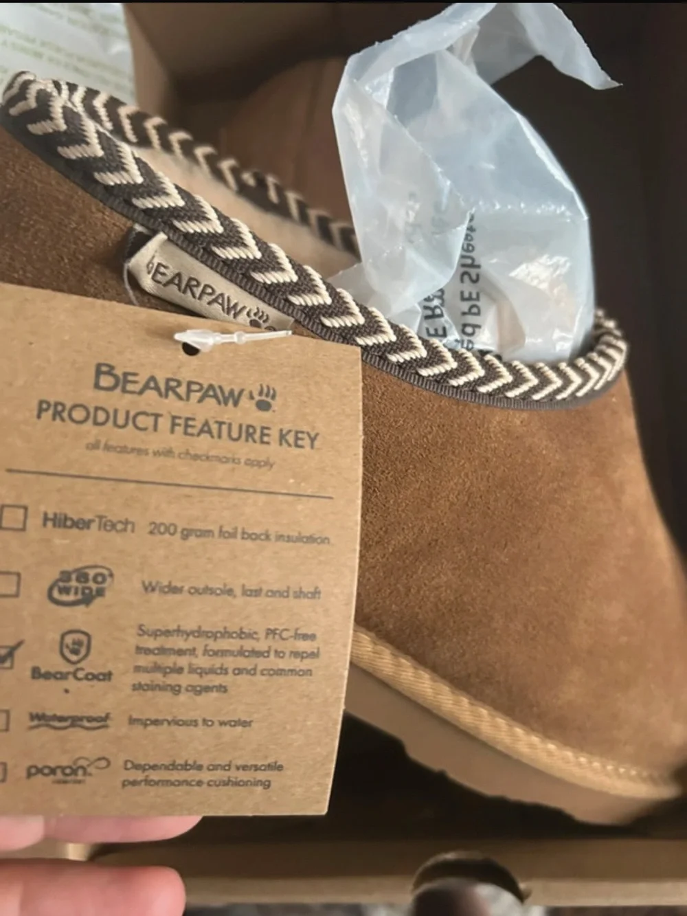 BearPaw Chestnut Suede Slip-On Slippers for men